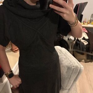 Cute Dark Grey Sweater Dress
